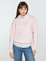 Bluza damska z kapturem i haftowanym logo różowa afraja 600. Czerwone bluzy damskie Big Star, l, bez wzorów, z dzianiny, z kapturem. Za 249.99 zł.