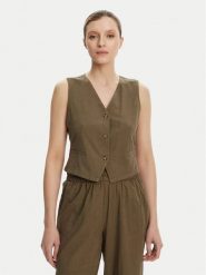 Vero Moda Kamizelka Caia 10333795 Zielony Regular Fit. Zielone kamizelki damskie Vero Moda, xs, bez wzorów, z bawełny, bez kaptura. Za 99.99 zł.