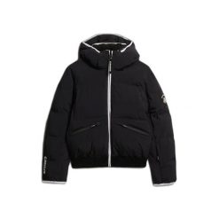 Damska kurtka z kapturem Superdry. Czarne kurtki damskie Superdry, na zimę, bez wzorów, z puchu, z kapturem. Za 1,118.45 zł.