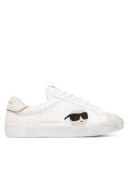 KARL LAGERFELD Sneakersy KL60130N Biały. Białe obuwie sportowe damskie KARL LAGERFELD, ze skóry, bez zapięcia. Za 944.99 zł.