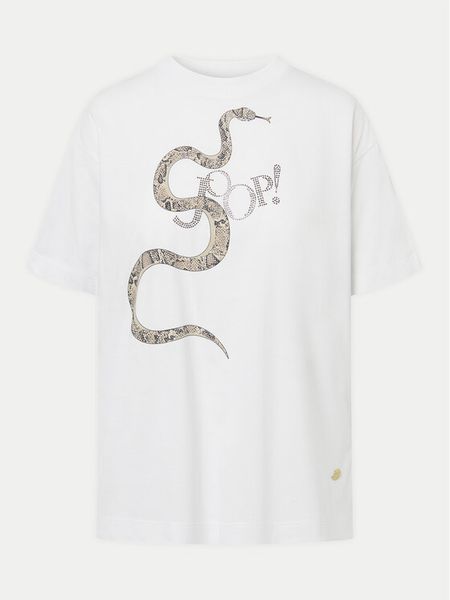 JOOP! T-Shirt 30045271 Biały Regular Fit. Białe t-shirty damskie Joop!, bez wzorów, z bawełny, bez kołnierzyka. Za 279.99 zł.