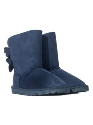 ISLAND BOOT Botki zimowe "Bowie" w kolorze niebieskim rozmiar: 37. Niebieskie botki damskie Island Boot, na zimę, bez obcasa, bez zapięcia. Za 131.74 zł.