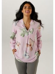 Aniston Bluzka w kolorze jasnoróżowym rozmiar: 42. Różowe bluzki damskie Aniston, bez wzorów, z wiskozy, bez kołnierzyka, bez ramiączek. Za 104.64 zł.