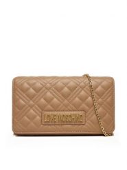 LOVE MOSCHINO Torebka JC4079PP0NLA0104 Beżowy. Brązowe torebki wieczorowe damskie Love Moschino, bez wzorów, ze skóry, bez dodatków. Za 449.99 zł.