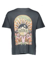 Roxy Koszulka "Cosmic Window" w kolorze antracytowym rozmiar: S. Czarne bluzki damskie Roxy, s, bez wzorów, z bawełny, bez kołnierzyka, bez ramiączek. Za 76.95 zł.