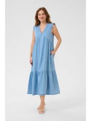 CULTURE Sukienka w kolorze błękitnym rozmiar: XL. Niebieskie sukienki damskie Culture, bez wzorów, bez ramiączek. Za 173.99 zł.