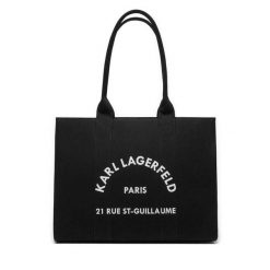 Torebka KARL LAGERFELD. Czarne torebki klasyczne damskie KARL LAGERFELD, bez dodatków. Za 359.99 zł.