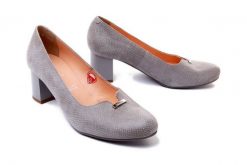 BIOECO BY ARKA 6192 0984 szary, czółenka damskie. Szare czółenka damskie Bioeco by Arka, bez wzorów, ze skóry, bez obcasa, na obcasie. Za 206.94 zł.