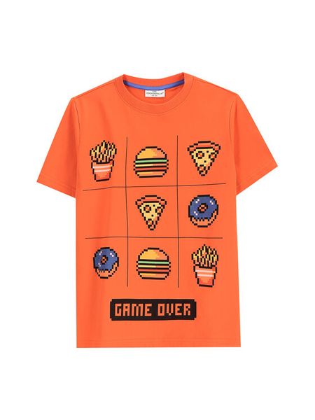 Coccodrillo T-Shirt WC5143204VBD Pomarańczowy Regular Fit. Brązowe t-shirty i koszulki chłopięce COCCODRILLO, bez wzorów, z bawełny, bez kołnierzyka, bez ramiączek. Za 29.99 zł.