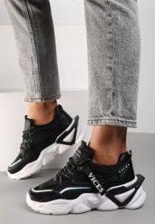 Czarne Sneakersy Naerime. Czarne obuwie sportowe damskie Renee, bez zapięcia. Za 89.99 zł.