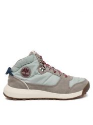 Timberland Botki TB0A28DTEKC1 Szary. Szare botki damskie Timberland, z materiału, bez obcasa, na płaskiej podeszwie, bez zapięcia. Za 449.99 zł.
