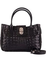 Lia Biassoni Skórzana torebka "Coscile" w kolorze czarnym - 26 x 17 x 12 cm rozmiar: onesize. Czarne torebki klasyczne damskie Lia Biassoni, z materiału, przez ramię, bez dodatków. Za 218.57 zł.