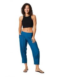 Aller Simplement Spodnie w kolorze niebieskim rozmiar: 38/40. Niebieskie spodnie materiałowe damskie Aller Simplement, bez wzorów, z materiału. Za 56.99 zł.