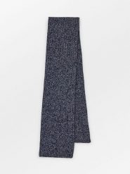 Becksöndergaard Wełniany szal w kolorze granatowym - 170 x 25 cm rozmiar: onesize. Niebieskie szaliki damskie Becksöndergaard, bez wzorów, z kaszmiru. Za 304.99 zł.