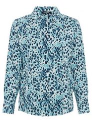 Olsen Bluzka w kolorze turkusowym rozmiar: 44. Niebieskie bluzki damskie Olsen, bez wzorów, bez kołnierzyka, bez ramiączek. Za 86.99 zł.