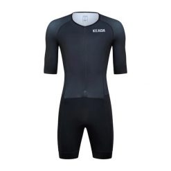 Damski kombinezon triathlonowy Essential z rękawami – czarny. Czarne kombinezony damskie KEADA SPORTS, xl, bez wzorów, z materiału, bez kołnierzyka, bez ramiączek. Za 549.00 zł.