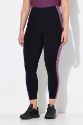 Damskie Legginsy sportowe wąska nogawka kieszenie materiał z recyklingu. Czarne legginsy damskie Ulla Popken, plus size, bez wzorów, z elastanu. Za 239.99 zł.