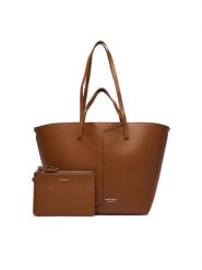 Emporio Armani Torebka EW005668 AF29459 Brązowy. Brązowe shopper bag Emporio Armani, ze skóry, bez dodatków. Za 2,764.00 zł.