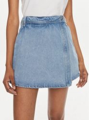 Pepe Jeans Szorty jeansowe Regular Skort Hw Dnm PL801123 Niebieski Regular Fit. Niebieskie szorty damskie Pepe Jeans, bez wzorów, z bawełny. Za 329.99 zł.