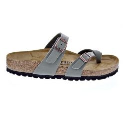 Klapki Birkenstock Mayari Damskie. Szare klapki damskie Birkenstock, bez wzorów, z materiału, bez obcasa, bez zapięcia. Za 692.00 zł.