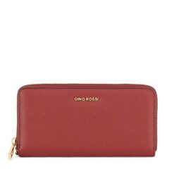 Portfel GINO ROSSI. Czerwone portfele damskie Gino Rossi, bez wzorów. Za 99.99 zł.