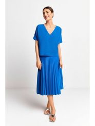 Rich & Royal Sweter w kolorze niebieskim rozmiar: XL. Niebieskie swetry klasyczne damskie Rich & Royal, xl, ze splotem, bez kołnierzyka. Za 184.46 zł.