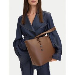 Torebka JENNY. Brązowe shopper bag Jenny, bez wzorów, bez dodatków. Za 139.99 zł.