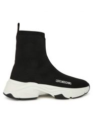 LOVE MOSCHINO Sneakersy JA15386G0NIY8000 Czarny. Czarne obuwie sportowe damskie Love Moschino, z materiału, bez zapięcia. Za 829.99 zł.
