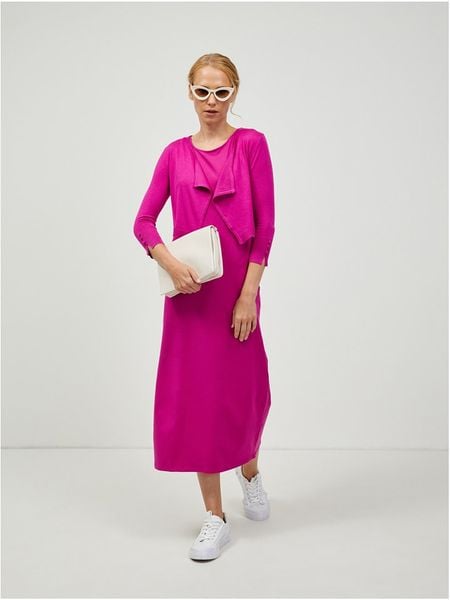 Orsay Bolerko w kolorze różowym rozmiar: M. Różowe swetry klasyczne damskie Orsay, m, bez kołnierzyka. Za 39.31 zł.