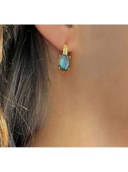 Les Petites Précieuses Pozłacane kolczyki rozmiar: onesize. Niebieskie kolczyki damskie Les Petites Précieuses, z labradorytem, pozłacane. Za 173.99 zł.