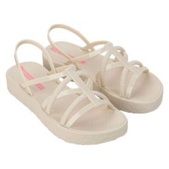 Sandały Ipanema Diversa Flatform 27238 BH324 beżowy. Brązowe sandały damskie bez wzorów, bez obcasa, bez zapięcia. Za 192.88 zł.