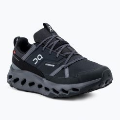 Buty damskie On Cloudhorizon Waterproof. Czarne obuwie trekkingowe damskie On, z materiału, bez zapięcia. Za 803.90 zł.