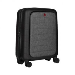 Walizka Wenger Syntry Carry-On - Obrotowa - Twarda strona - Poliester, Poliwęglan, Tworzywo ABS, Szary Wrzos - 35.60cm (14"). Szare walizki Wenger, bez wzorów, z poliesteru. Za 512.99 zł.