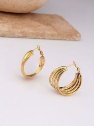 Charlize Pozłacane kolczyki-kreole rozmiar: onesize. Żółte kolczyki damskie Charlize, pozłacane. Za 69.75 zł.