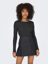 ONLY Koszulka w kolorze czarnym rozmiar: XL. Czarne koszulki damskie Only, xl, bez wzorów, z bawełny, bez kołnierzyka, bez ramiączek. Za 48.28 zł.