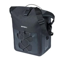 Wodoodporna torba na rower Basil Navigator M Mik. Czarne torby sportowe BASIL, bez wzorów, z materiału. Za 315.49 zł.