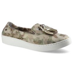 Mokasyny damskie Lemar, wsuwane ze skóry naturalnej, beżowo-złote, 10077. Brązowe mokasyny damskie Lemar, na lato, ze skóry, bez obcasa. Za 179.00 zł.