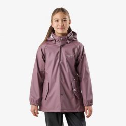 Kurtka przeciwdeszczowa turystyka junior Swedemount Väderöarna Coat wodoodporna. Fioletowe kurtki damskie SWEDEMOUNT, m, bez wzorów, bez kaptura. Za 199.99 zł.