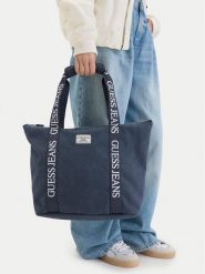 Guess Jeans Torebka CWBEO-GUESS-B-004-09 Niebieski. Niebieskie shopper bag Guess Jeans, z jeansu, bez dodatków. Za 199.99 zł.