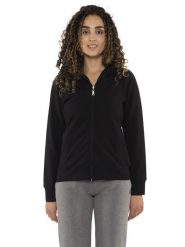 Bluza zimowa Leone 1947 Never Without Damen, Halsausschnitt Reißverschluss. Czarne bluzy damskie LEONE 1947 APPAREL, na zimę, xl, bez wzorów, bez kaptura. Za 353.64 zł.