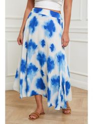 Plus Size Company Spódnica w kolorze niebiesko-białym rozmiar: 46. Białe spódnice damskie Plus Size Company, plus size, bez wzorów, z wiskozy, klasyczne, maxi. Za 83.42 zł.
