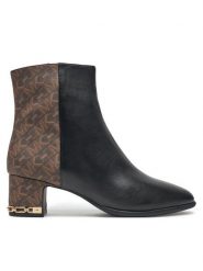 MICHAEL Michael Kors Botki 40F4JUME6L Brązowy. Brązowe botki damskie MICHAEL Michael Kors, ze skóry, bez obcasa, na słupku, bez zapięcia. Za 959.99 zł.