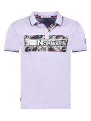Geographical Norway Koszulka polo w kolorze fioletowym rozmiar: XXL. Różowe bluzki damskie Geographical Norway, xxl, bez wzorów, z bawełny, bez kołnierzyka, bez ramiączek. Za 74.63 zł.