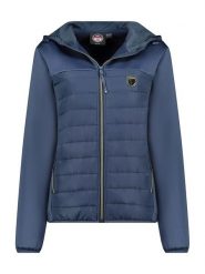 Geographical Norway Kurtka softshellowa "Typhosion" w kolorze granatowym rozmiar: L. Niebieskie kurtki sportowe damskie Geographical Norway, l, bez wzorów, bez kaptura. Za 228.92 zł.