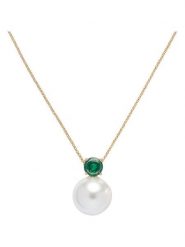 U.S. Polo Assn. Pozłacany naszyjnik z zawieszką - dł. 38 cm rozmiar: onesize. Białe naszyjniki damskie U.S. Polo Assn., z perłą, metalowe. Za 86.99 zł.