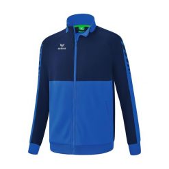 Kurtka robocza Erima Six Wings niebieska junior. Niebieskie kurtki damskie Erima, bez wzorów, z materiału, bez kaptura. Za 271.99 zł.