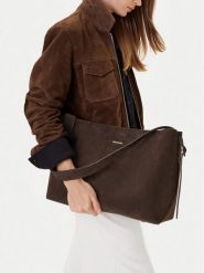 GINO ROSSI Torebka EO-LARA-513-518-2 Brązowy. Brązowe shopper bag Gino Rossi, bez wzorów, ze skóry, bez dodatków. Za 429.99 zł.