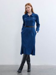 BGN Sukienka w kolorze granatowym rozmiar: 40. Niebieskie sukienki damskie BGN, bez wzorów, bez ramiączek. Za 195.99 zł.