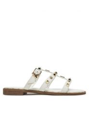 Patrizia Pepe Klapki PPJ344 06 Biały. Białe klapki damskie Patrizia Pepe, bez wzorów, ze skóry, bez obcasa, bez zapięcia. Za 359.99 zł.