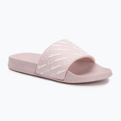 Klapki damskie Ellesse Lark. Czerwone klapki damskie Ellesse, bez wzorów, bez obcasa, bez zapięcia. Za 59.99 zł.